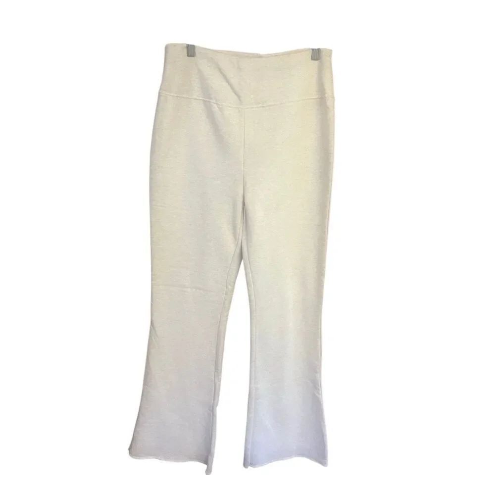 Refuge Womans Flare Bottoms Sweatpants Sz L Oatmeal NWT